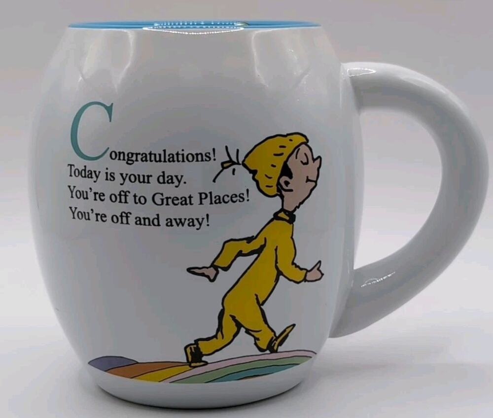 Dr. Seuss 'Congratulation Today Is Your day" Ceramic Coffee Mug What FUN! C23